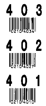 ナンバリングとバーコードの図